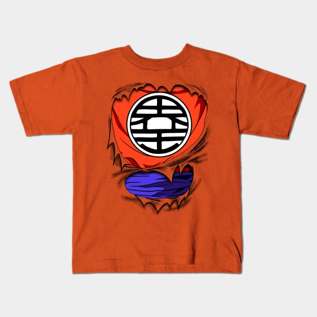 Goku Student Chest Dragon ball z Kids T-Shirt by GeekCastle